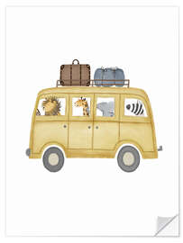Wandsticker Safari-Van-Leben