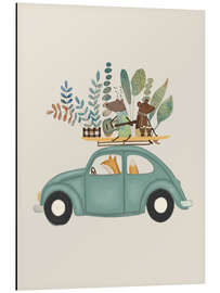 Alubild Verspielte musikalische Tiere auf Tournee