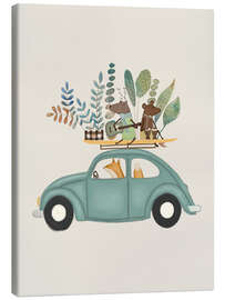 Leinwandbild Verspielte musikalische Tiere auf Tournee