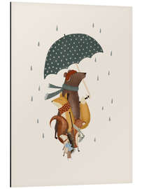 Alubild Verspielte Tierfreunde