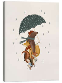 Tableau sur toile Whimsical Animal Friends