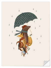 Wandsticker Verspielte Tierfreunde