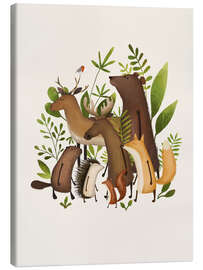 Tableau sur toile Whimsical Woodland Animals - Urchin Bay