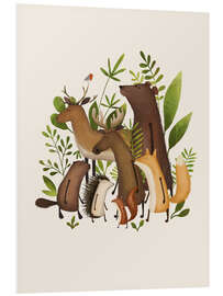 Hartschaumbild Verspielte Waldtiere - Urchin Bay