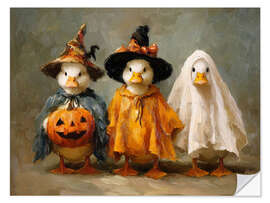 Wandsticker Halloween Süße Enten in Kostümen - TAlex