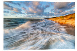 Acrylglasbild Ostseewellen treffen auf die Dünen - Moqui, Daniela Beyer