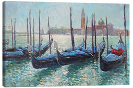 Leinwandbild Gondeln in Venedig - Paul Simmons