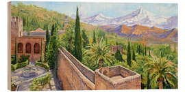 Holzbild Alhambra von Granada - Paul Simmons