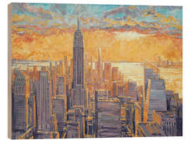 Holzbild Empire State Panorama - Paul Simmons