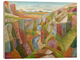 Holzbild Atmen Sie tief durch