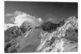 Hartschaumbild Bergwelt am Mont Blanc
