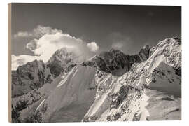 Holzbild Bergwelt am Mont Blanc