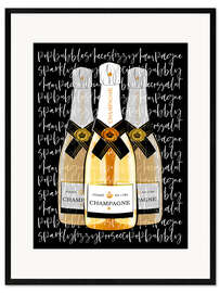 Gerahmter Kunstdruck Champagne love