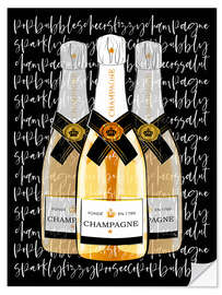 Wandsticker Champagne love