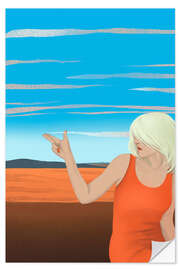 Wandsticker Desert Girl