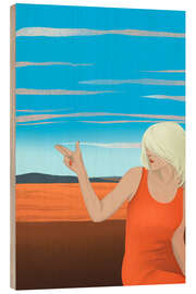 Holzbild Desert Girl