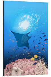 Alubild Unter dem Meer