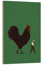 Holzbild Großer Hahn - Silja Goetz