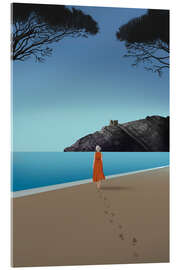 Acrylglasbild Zu Fuß zum Meer