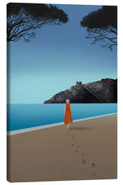 Leinwandbild Zu Fuß zum Meer