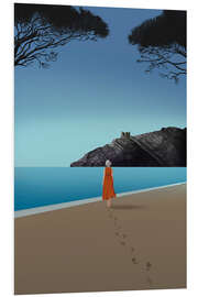 Hartschaumbild Zu Fuß zum Meer