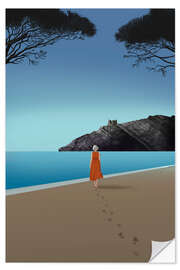 Wandsticker Zu Fuß zum Meer