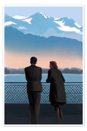 Wandbild Bergblick - Silja Goetz