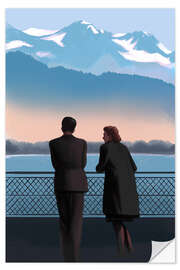 Wandsticker Bergblick