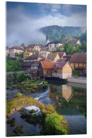 Acrylglasbild Dorf am Fluss - Jens Sieckmann