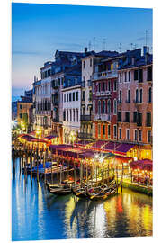 Hartschaumbild Canal Grande Abend, Venedig
