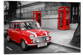 Acrylglasbild Roter Mini und Telefonzelle - Jörg Gamroth