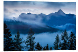Acrylglasbild Steinernes Meer im Nebel