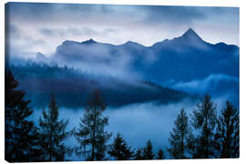 Leinwandbild Steinernes Meer im Nebel