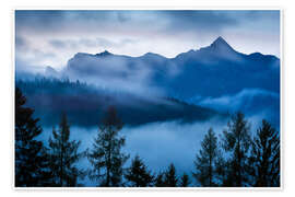 Poster Steinernes Meer im Nebel