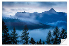 Wandsticker Steinernes Meer im Nebel