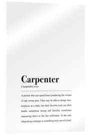 Acrylglasbild Carpenter definition in the Dictionary Style - aemmi