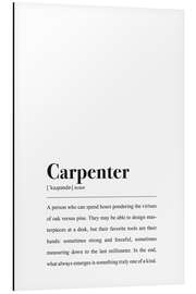 Aluminium print Carpenter definition in the Dictionary Style - aemmi