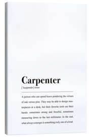 Leinwandbild Carpenter definition in the Dictionary Style - aemmi