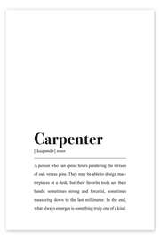 Poster Carpenter definition in the Dictionary Style - aemmi