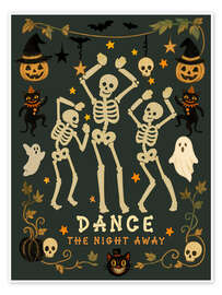 Wandbild Dance the night away Halloween party - Tori Taika
