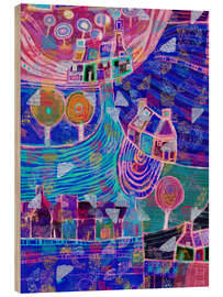 Holzbild Paradiesgarten - Eugen Stross