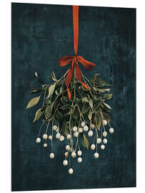 Hartschaumbild Weihnachtsmistel