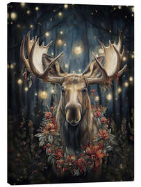 Leinwandbild Weihnachtselch