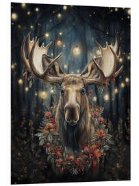 Hartschaumbild Weihnachtselch