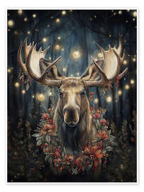 Poster Weihnachtselch