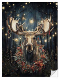 Wandsticker Weihnachtselch