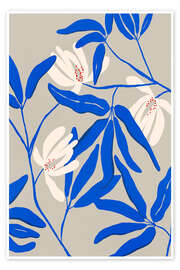 Wandbild Blau und Weiß - treechild