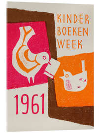 Acrylglasbild Birds and Book - Boekenweek