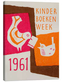 Leinwandbild Birds and Book - Boekenweek