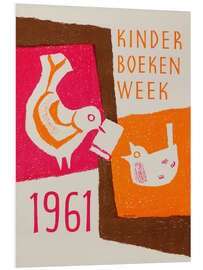 Hartschaumbild Birds and Book - Boekenweek